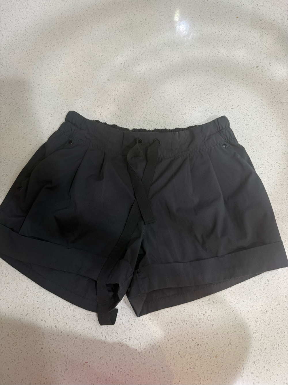 lululemon athletica Women's Black Athletic Drawstring Shorts